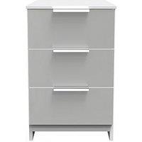 Swift Adair Ready Assembled 3 Drawer Bedside Cabinet