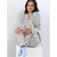 Boux Avenue Snow Leopard Pj In A Bag - Ivory Mix