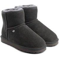 Just Sheepskin Mini Classic Ladies Ankle Length Sheepskin Boots - Grey