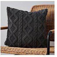 Very Home Cable Knit Sherpa Cushion