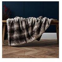 Very Home Alaskan Wolf Faux Fur Throw