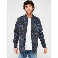 Boss Lambey_1 Patterned Long Sleeve Shirt - Dark Green