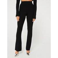 Calvin Klein Iconic Rib Knitted Flared Trouser - Black