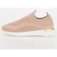 V By Very Slip On Knitted Trainer - Pink