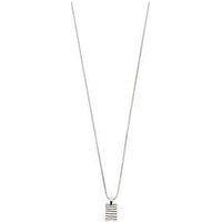 Pilgrim Jemma Square Pendant Necklace Silver-Plated