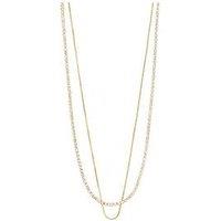 Pilgrim Mille Crystal Necklace 2-In-1 Gold-Plated