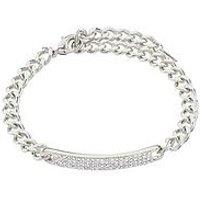 Pilgrim Heat Crystal Chain Bracelet Silver-Plated