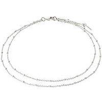 Pilgrim Elka Ankle Chain 2-In-1 Silver-Plated