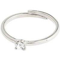 Pilgrim Lulu Crystal Stack Ring Silver-Plated