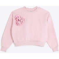River Island Girls Corsage Sweatshirt - Pink