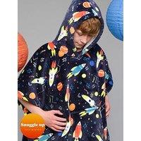 Bedlam Supersonic Plush Fleece Poncho - Blue