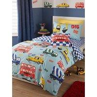 Bedlam On The Move Duvet Set Single - Blue