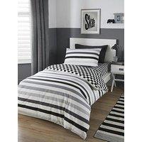 Bedlam Beckette Stripe Monochrome Duvet Cover Set