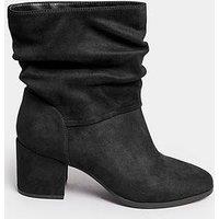 Yours Wide-Fit Slouch Ankle Boot - Black