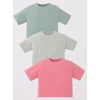 Everyday Girls 3 Pack Solid Boxy T-Shirts - Multi