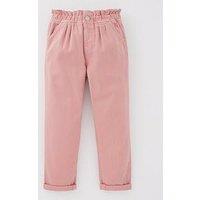 Mini V By Very Girls Pink Twill Paper Bag Jean