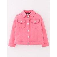Mini V By Very Girls Pink Denim Jacket