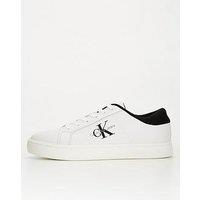 Calvin Klein Jeans Classic Cupsole Low Leather Trainer - White/Black