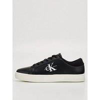 Calvin Klein Jeans Classic Cupsole Low Leather Trainer - Black/White