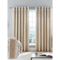 Catherine Lansfield Glitzy Sequin Lined Eyelet Curtains