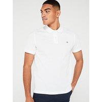 Gant Regular Fit Shield Short Sleeve Pique Polo Shirt-White