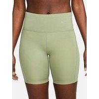 Nike Tight Mid-Rise Ribbed-Panel Running Shorts - Green