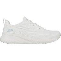Skechers Bobs Squad Chaoes Knitted Trainer - White