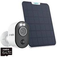 Reolink 4K Wi-Fi Battery Outdoor Security Camera, Color Night Vision, 2.4/5Ghz Wi-Fi, Argus Series B350&Solar Panel 2+64Gb Sd Card