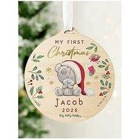 The Personalised Memento Company Personalised Tiny Tatty Teddy 1St Christmas Bauble