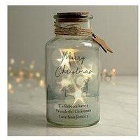 The Personalised Memento Company Personalised Christmas Scene Led Jar