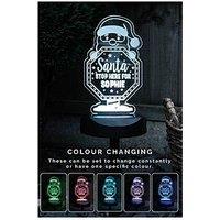 The Personalised Memento Company Personalised Outdoor Solar Santa Stop Here Light