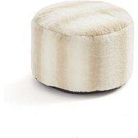 Rabbit Faux Fur Footstool