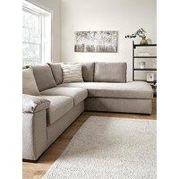 Very Home Salerno Standard Seater Fabric Right Hand Corner Chaise Sofa - Taupe - Fsc Certified