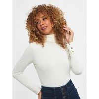 Joe Browns Roll Neck Top Jersey - White