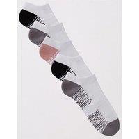 Everyday 5 Pack Targeted Cushioning Trainer Liner Socks - White