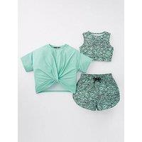 V By Very Girls 3 Piece Active Set - Green