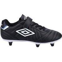 Umbro Junior Speciali Liga Soft Ground Velcro Football Boot - Black