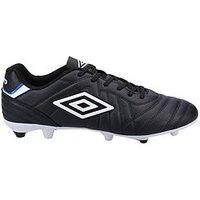 Umbro Mens Speciali Liga Firm Ground Velcro Football Boot - Black