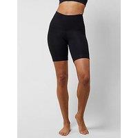 Tlc Sport Performance Extra Strong Compression Biker Shorts With Tummy Control - Black