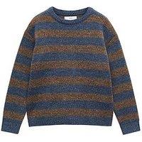Mango Boys Stripe Knitted Jumper - Blue