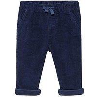 Mango Younger Boys Elasticated Waist Cord Trousers - Navy