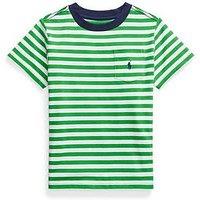 Ralph Lauren Boys Stripe T-Shirt - Preppy Green/White