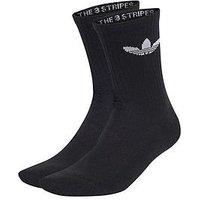 Adidas Originals Unisex 3 Pack Trefoil Crew Cushion Socks - Black