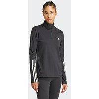 Adidas Womens Training Hyperglam 1/4 Zip - Blac - Black/White
