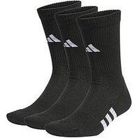 Adidas Mens Training Cushioned Crew 3Pack Socks - Black