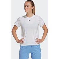 Adidas Womens Train Essentials Minimal Branding Crew Neck T-Shirt- White