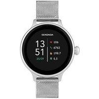 Sekonda Womens Connect Silver Stainless Steel Mesh Bracelet Smartwatch