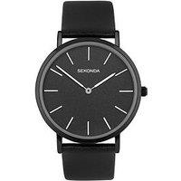 Sekonda Ladies Minimal Freya Black Leather Watch