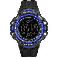 Sekonda Mens Sport Crossfell Black Plastic Strap With Black Dial Digital Watch