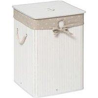 Premier Housewares Kankyo White Square Laundry Hamper